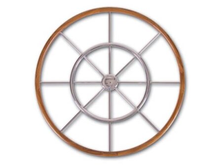Stazo hoepelstuurwiel type 15 rvs/teak 90cm