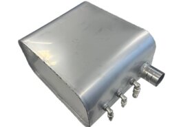 RVS verticale brandstoftank 50 ltr