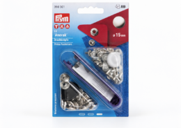 PRYM Drukknopen 15 mm Zilverkleurig – 10 Stuks