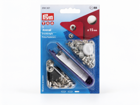 PRYM Drukknopen 15 mm Zilverkleurig – 10 Stuks