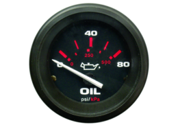 Veethree Amega Oliedrukmeter 2'' Zwart – 0-80 PSI