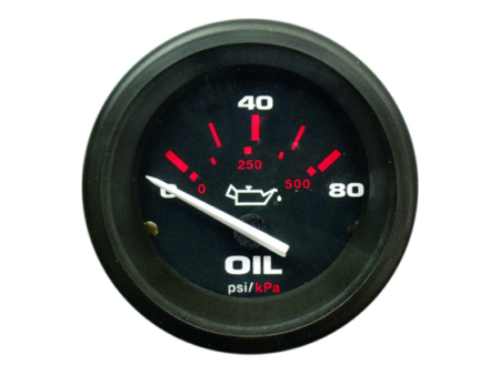 Veethree Amega Oliedrukmeter 2'' Zwart – 0-80 PSI