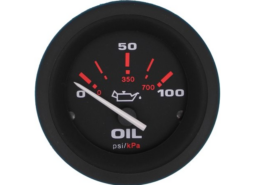 Veethree Amega Oliedrukmeter 2'' Zwart – 0-100 PSI