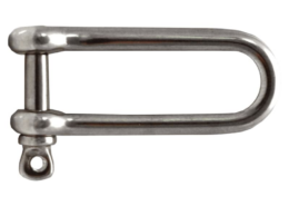 D-sluiting RVS316 lang 8 mm