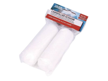 Verfrol schuim 10cm 2 zijdes afgerond (2 stuks)