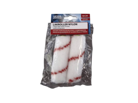 Verfrol nylon 10cm 14mm vacht (2 stuks)