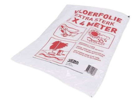 Afdekfolie extra sterk transparant 4x4m