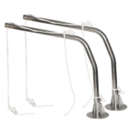 RVS davits met aluminium voet