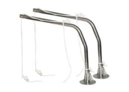 RVS davits met aluminium voet