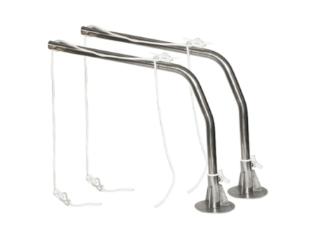 RVS davits met aluminium voet