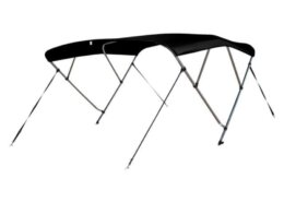 Biminitop Deluxe 246 - 260 cm breed - 4 bogen - zwart