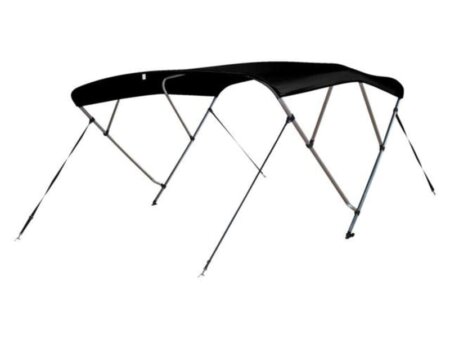 Biminitop Deluxe 246 - 260 cm breed - 4 bogen - zwart