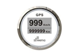 Compacte GPS snelheidsmeter wit