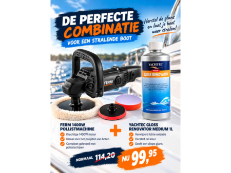 FERM Polijstmachine 1400W + Medium 1L – Combideal