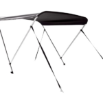 Biminitop Deluxe 110 - 130 cm breed - 2 bogen - zwart