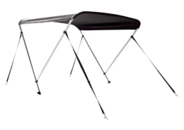 Biminitop Deluxe 110 - 130 cm breed - 2 bogen - zwart
