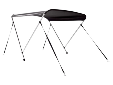 Biminitop Deluxe 110 - 130 cm breed - 2 bogen - zwart